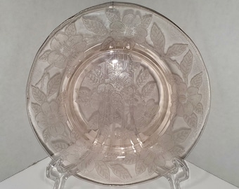 Rosa MacBeth Evans "Dogwood" 20 cm salladstallrik / Depressionstiden