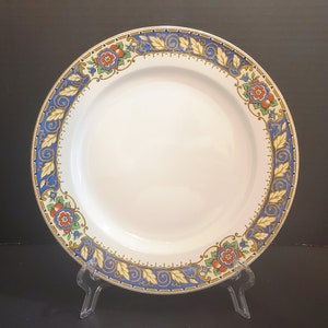 Five (5) keeling & Co. 9-7/8&quot; Dinner Plates / Pattern 5442  Burslem England