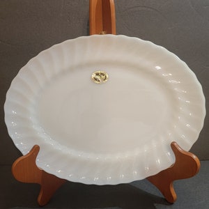 Anchor Hocking Golden Shell 13&quot; Oval Serving Platter With Original Label