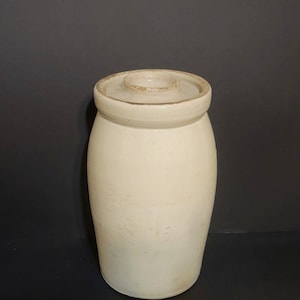 Antique One Gallon Crock Butter Churn