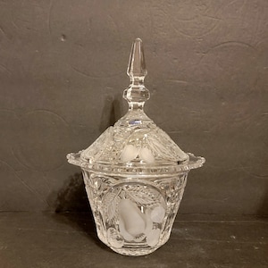 11-1/2&quot; Cut Crystal Bleikristall Candy Dish / Fruit / West Germany