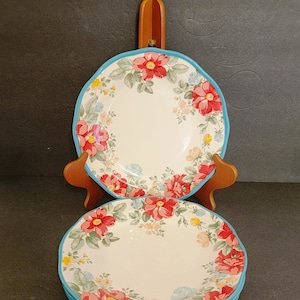 Four (4) - 10-1/2&quot; Pioneer Woman &quot;Vintage Floral&quot; Dinner Plates