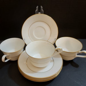 Noritake &quot;Tulane&quot; / Three (3) Cups / Four (4) Saucers
