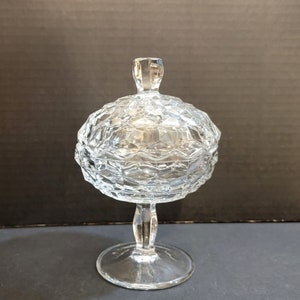 Fostoria Glass "American" Jelly Compote With Lid / 6-3/4"