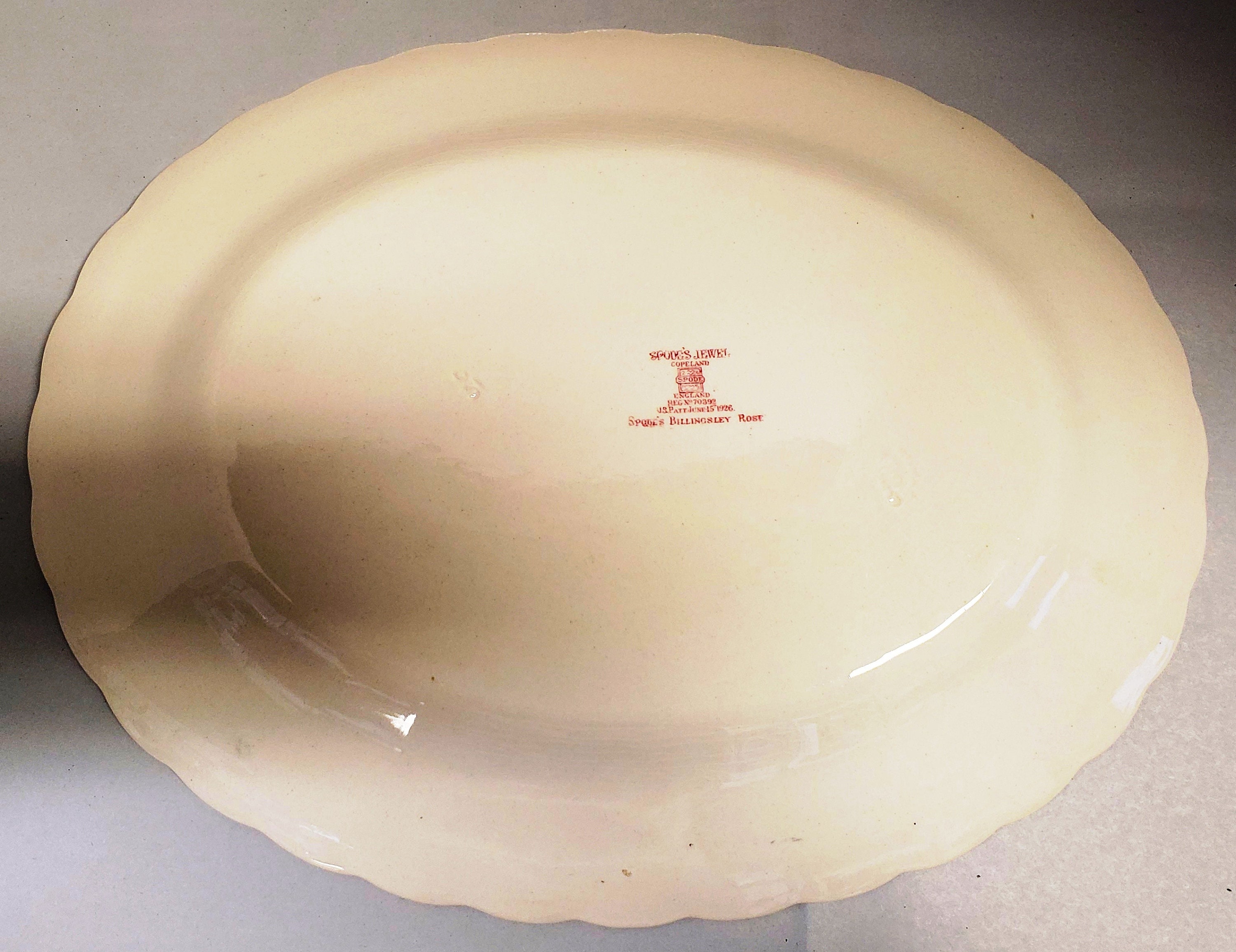Spode Billingsley Rose Platter - Vintage 13.5