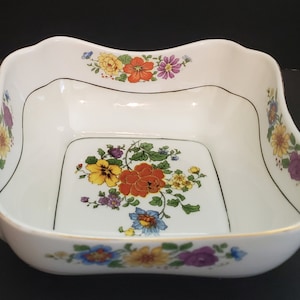 Pretty Floral Epiag D F Porcelain Floral Bowl  Czechoslovakia