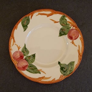Eight (8) - 6-3/8&quot; Gladding Mc Bean / Franciscan Pottery &quot;Apple&quot; Bread & Butter Plates / USA