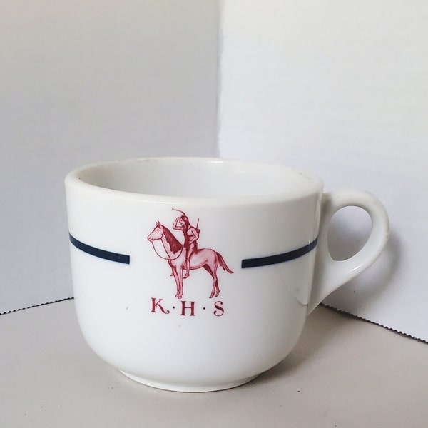 Syracuse China / O P Company  Restaurant Ware Cup with Indian Brave on Horse / K H S