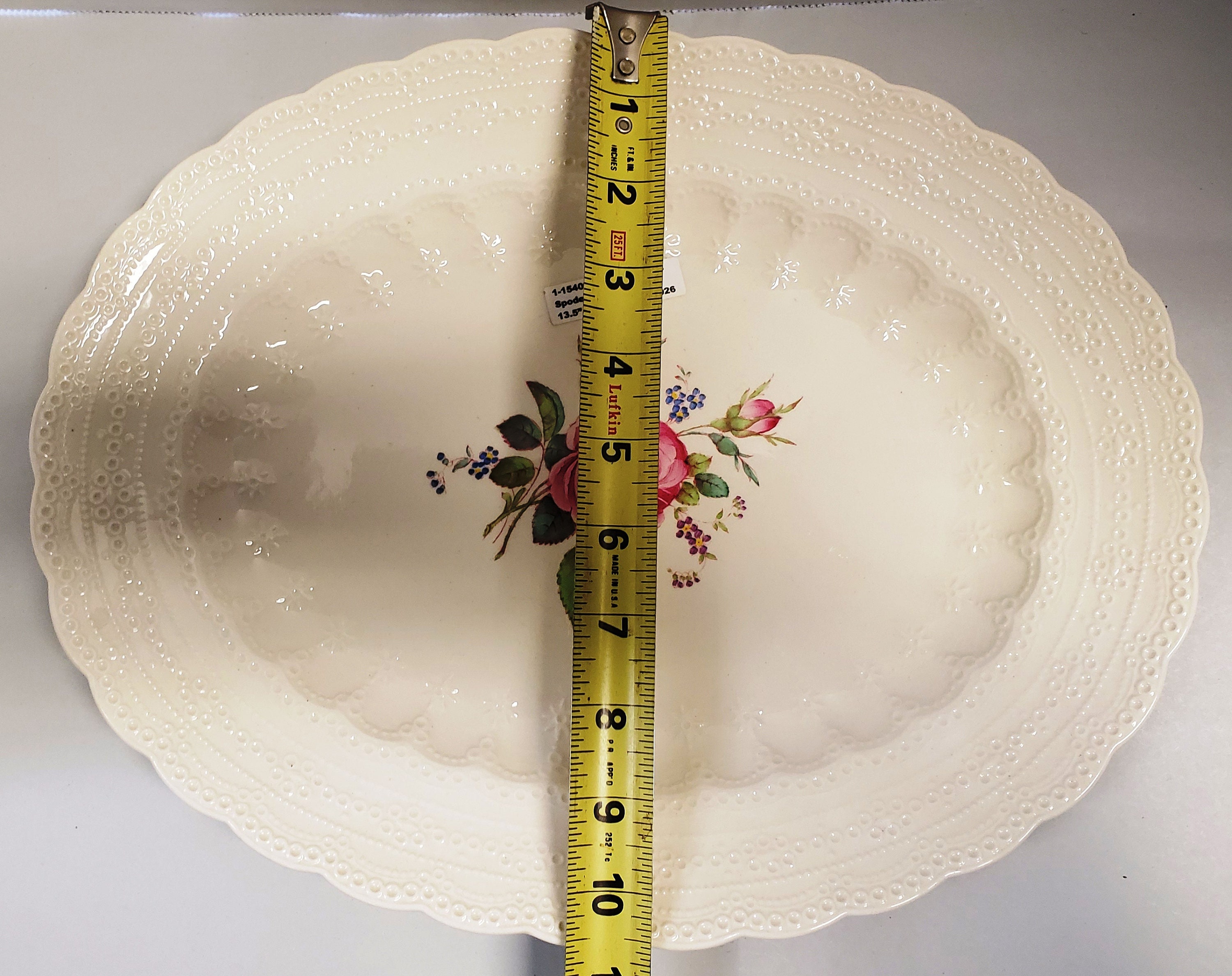 Spode Billingsley Rose Platter - Vintage 13.5