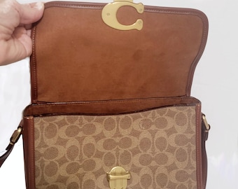 Coach Studio Shoulder / Crossbody Bag in Signature Canvas / Brown