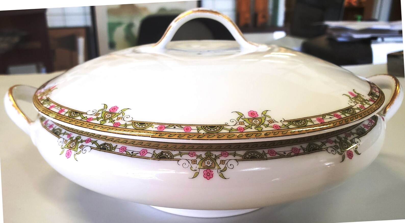 Antique A. Lanternier Limoges Covered Bowl / Pattern LTN 12 Etsy