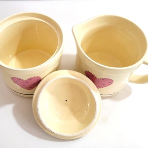 Treasure Craft Auntie Em Collection "Heart To Heart" Sugar With Lid & Matching Creamer image 2