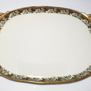 Antike Hand bemalt A & D Co. Limoges, Frankreich Sandwich Tablett