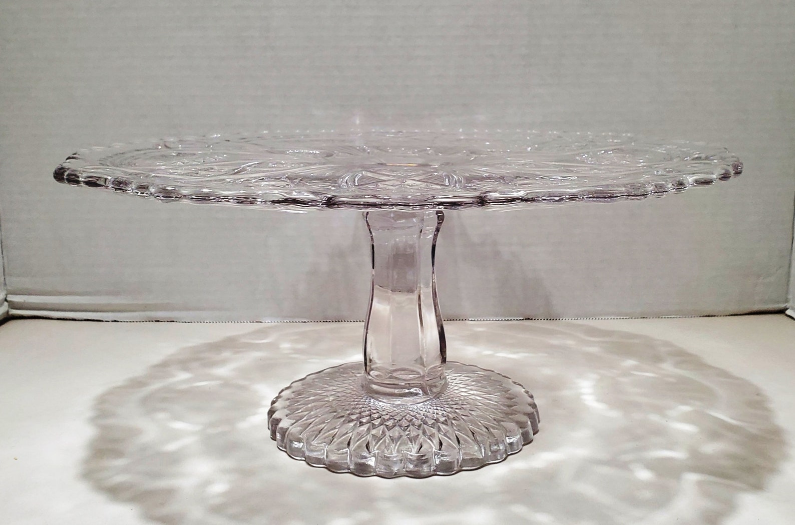 EAPG Imperial Glass fashion Footed Cake Stand / Etsy