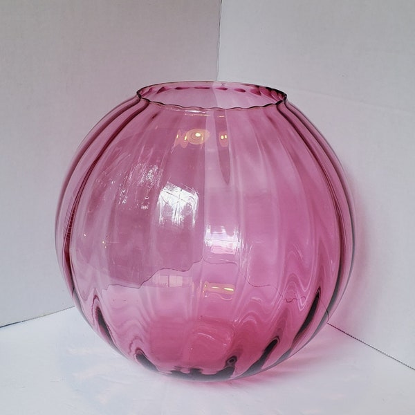Round Glass Vase Etsy