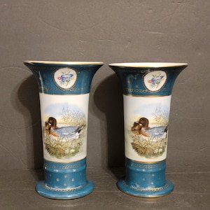 Pair of &quot;Paris Royal Porcelain&quot; Porcelain Duck Vases