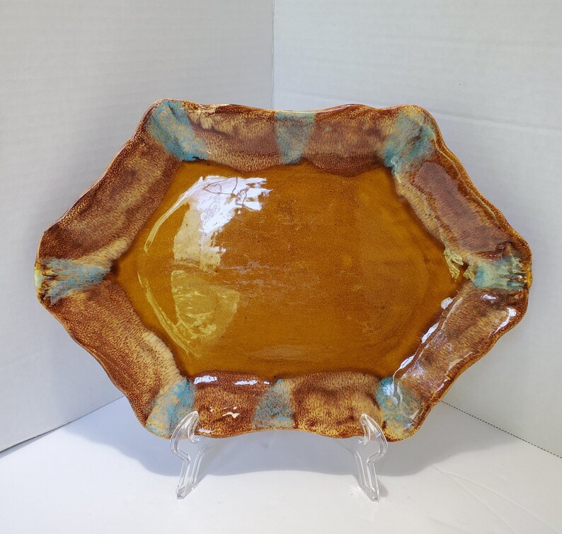 Vintage Hot Springs Pottery MidCentury Platter Etsy