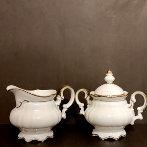 Hutschenreuther  Saladmaster &quot;Wedding Band&quot; Sugar and Creamer  Germany