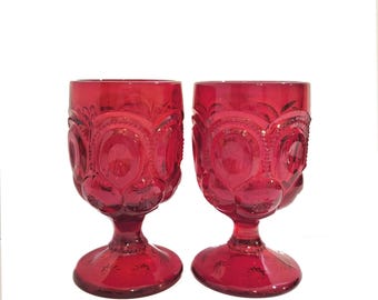 LE Smith Moon & Stars Blue Goblet - Etsy