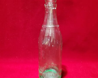 Vintage 6-1/2 Oz Green Ring Neck Coca-Cola Bottle / 1920's