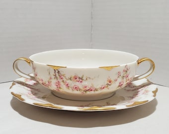 Theodore Haviland "Varenne" Cream Soup Bowl with Underplate / New York