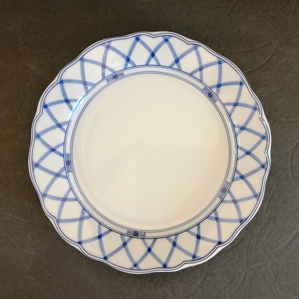 Four (4) - 8-5/8" Wedgwood Scandic Blue Collection "Copenhagen" Salad Plates / England