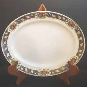 Large 14&quot; keeling & Co. Oval Serving Platter / Pattern 5442 / Burslem England