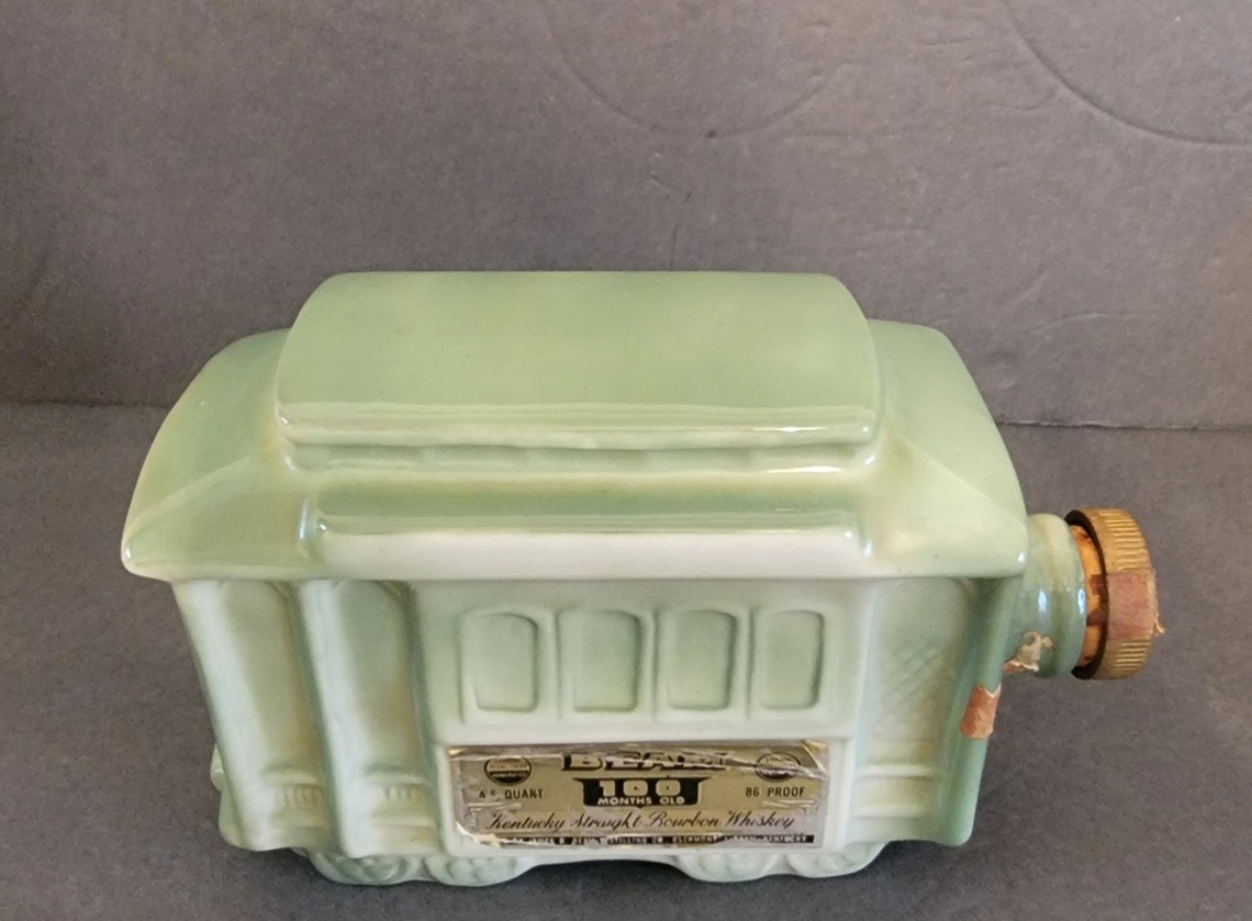 Jim Beam trolley Car Whiskey Decanter Etsy