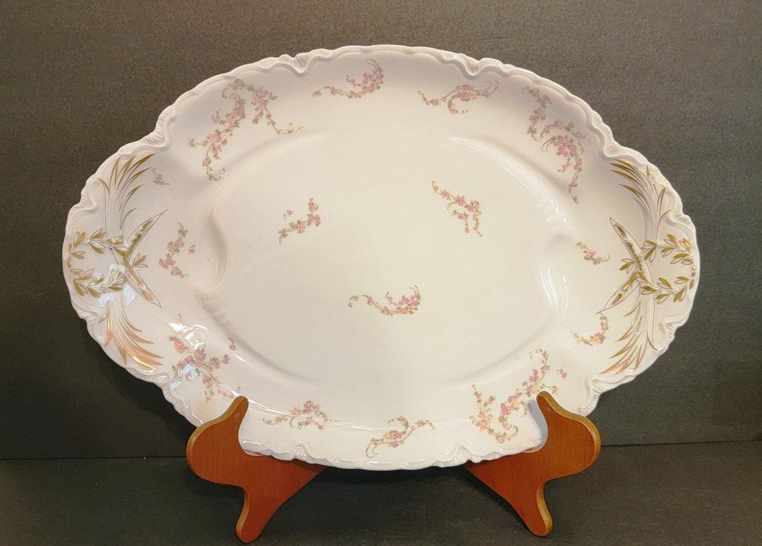 17 Haviland & Co norma Oval Serving Platter With Juice Well Limoges