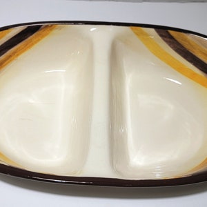 Metlox 11&quot; Vernonware  Poppytrail  &quot;Organdie&quot; Divided Vegetable Bowl