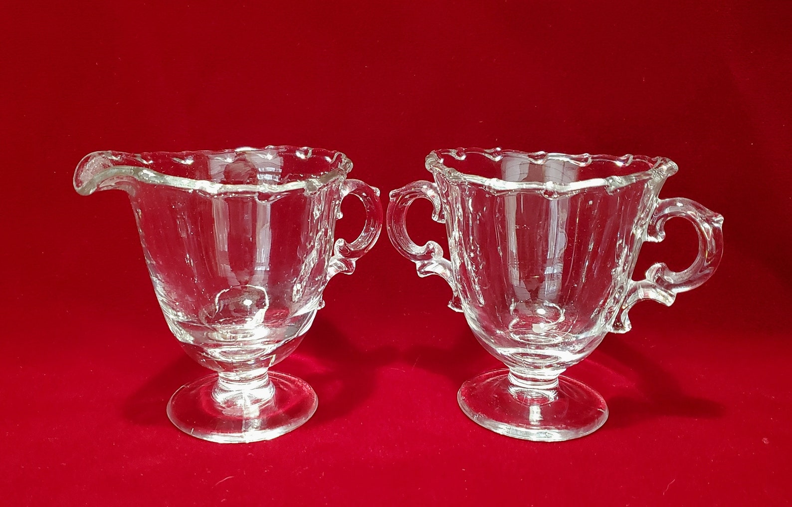 Fostoria century Footed Sugar and Creamer Set Etsy