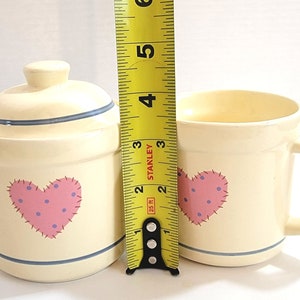 Treasure Craft Auntie Em Collection "Heart To Heart" Sugar With Lid & Matching Creamer image 3