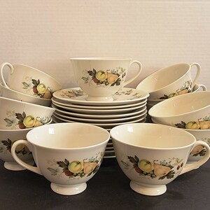 Nine (9) Royal Doulton &quot;Miramont&quot; Cup and Saucer Sets