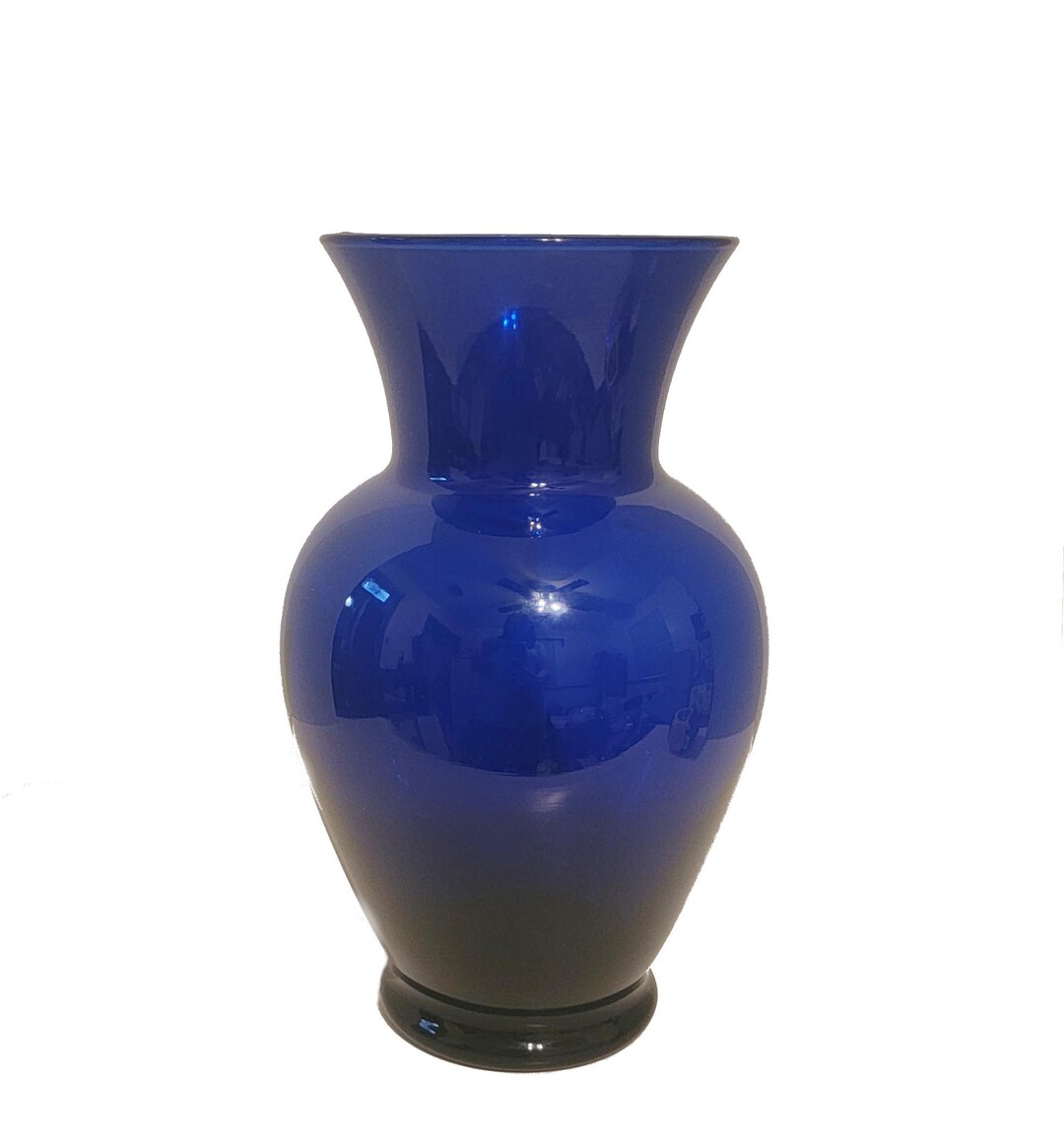 【美品】マイセン☆Cobalt Blue Trumpet Vase Large Murano Cobalt Blue Hand Blown Twisted Glass Elephant