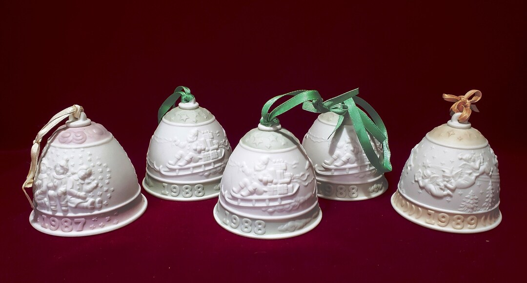 Pretty Lladro Christmas Bell / 1987 / 1988 X 3 / 1989 / Pick Etsy