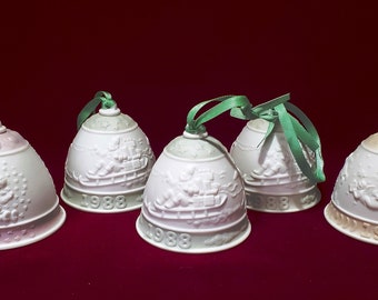 Pretty Lladro Christmas Bell / 1987 / 1988 X 3 / 1989 / Pick One