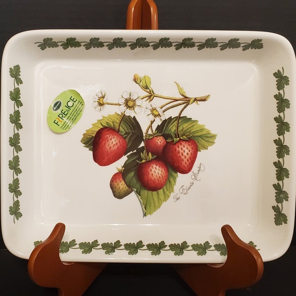 Portmeirion "Pomona" Ceramic Lasagne Dish / Small Microwavable Casserole Dish / Dinner Plates / Salad Plates / Bread & Butter Plates