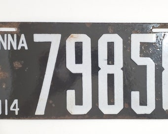 Vintage Parts 555627 Crazy 40 White Stamped Aluminum European License Plate 