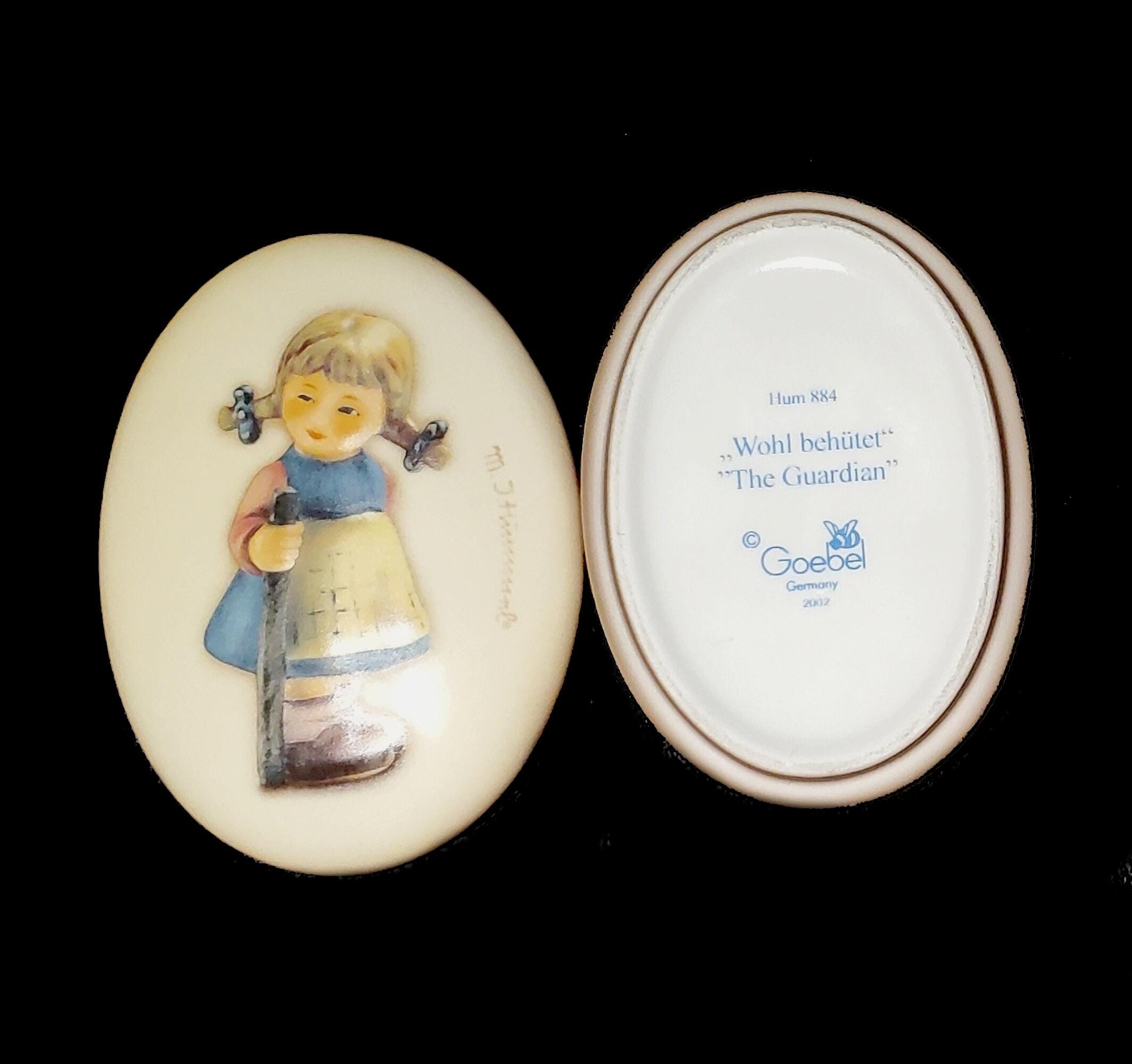 Goebel / Hummel Oval Bisque Trinket Box / 