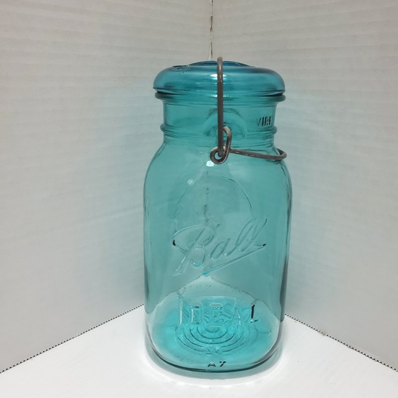 Blue Ball / Ideal Canning Jar / Bicentennial Celebration / Etsy