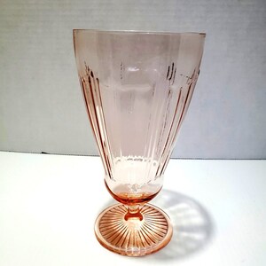 Vintage Hocking Glass ? Pink Depression Era Footed Tumbler