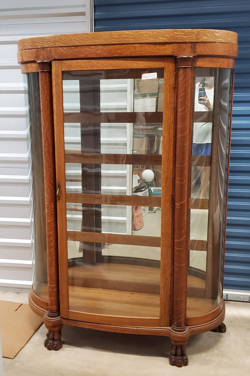 Beautiful Antique Quarter Sawn Oak Curio / Display / Etsy
