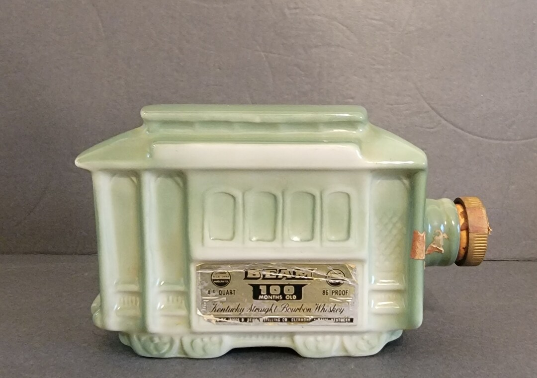 Jim Beam trolley Car Whiskey Decanter Etsy