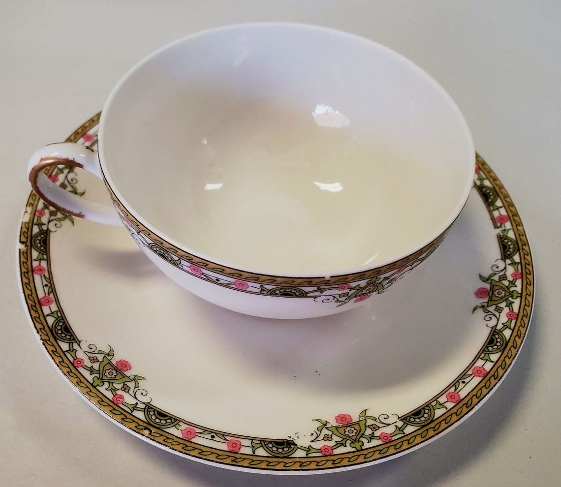 Antique A. Lanternier Limoges France Porcelain Cup & Saucer Etsy
