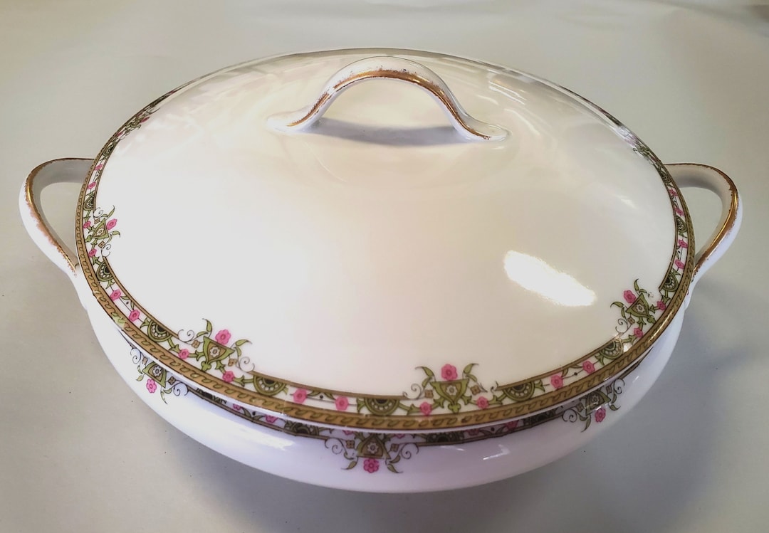 Antique A. Lanternier Limoges Covered Bowl / Pattern LTN 12 Etsy
