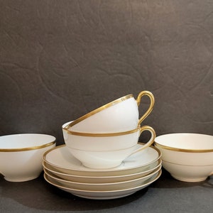 Eight (8) Noritake &quot;The Chaumont&quot; Cup & Saucer Sets / Nippon Era