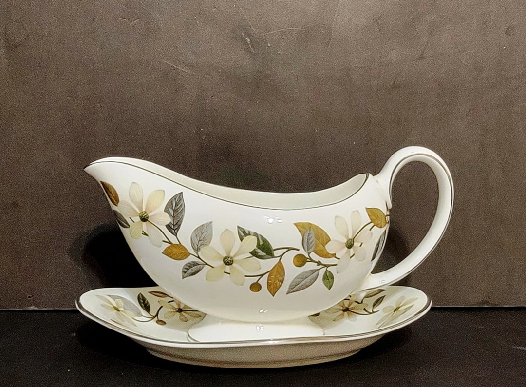 Wedgwood beaconsfield Bone China Gravy Boat With Under Plate Etsy