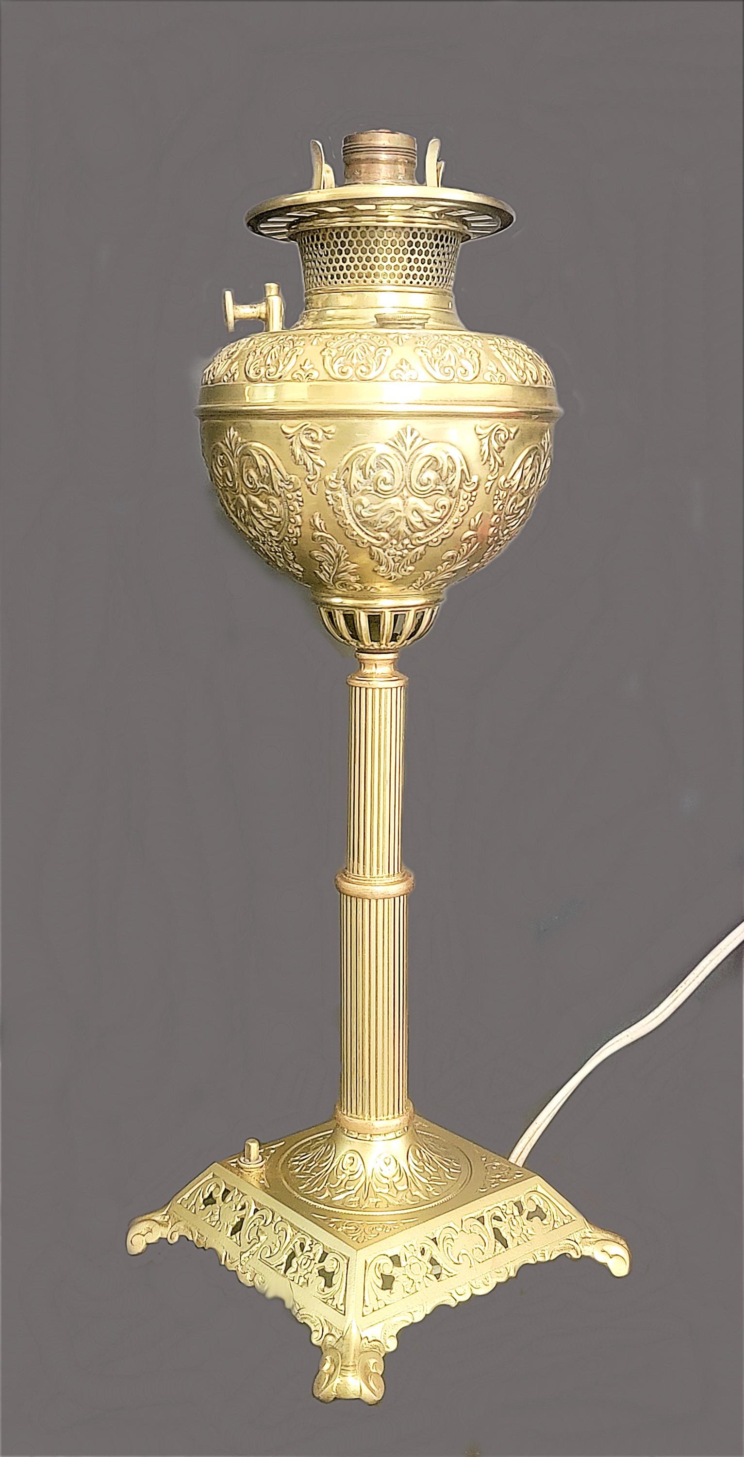Antique Bradley And Hubbard Banquet Lamp / Signed & Numbered / 1890's
