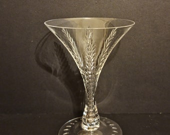 Un (1) - 6-3/4" Cambridge "Lexington" Verre coupé Champagne / MOTIF RARE / Un supplément " Tel quel " Tige gratuite