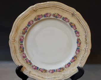 10-1/4" Rosenthal Ivory Continental Rose Point Dinner Plate  Bavaria / Six Available